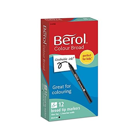 Berol Colourbroad Marker Pk12 - Black Cover