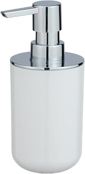 Wenko Posa Liquid Soap Dispenser 0.33 L, White/Chrome, 7 x 16,5 x 8 cm