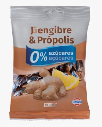 Bonbons au gingembre propolis sans sucres Hacendado pastilles gorge 6x80g