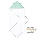 𝐍𝐚𝐜𝐡𝐡𝐚𝐥𝐭𝐢𝐠 𝐩𝐫𝐨𝐝𝐮𝐳𝐢𝐞𝐫𝐭: Unsere emma & noah Handtücher mit Kapuze bestehen aus 100% Bio-Baumwolle und sind geprüft frei von Schadstoffen. Zusätzlich sind sie mit dem strengen OEKO-TEX Standard 100 Siegel zertifiziert. Für ein gutes Gefühl und der Sicherheit, dass unsere Badetücher optimal für Säuglinge & Neugeborene Kinder geeignet sind.