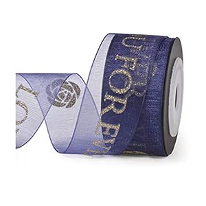 10 Yards 25mm breed transparant sneeuwgaas met lint, satijnen lint met organza-rand voor cadeaus inpakken diy…