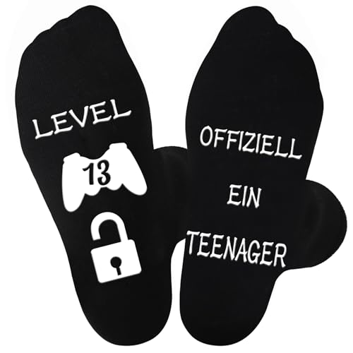 Jeasona Coole Geschenke für 13 Jährige Jungs Socken 43-46 13 Geburtstag Jungen Geschenke für Teenager Jungen 13. Geburtstag Junge Teenager