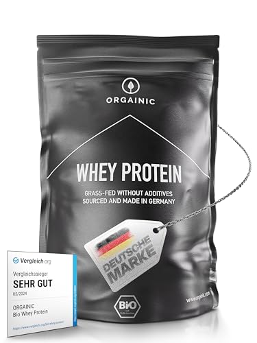 ORGAINIC Polvo de Proteína de Suero de Plátano Rojo Orgánico - Certificado Orgánico - Polvo de Proteína de Alemania - Pienso de Hierba - 1000g