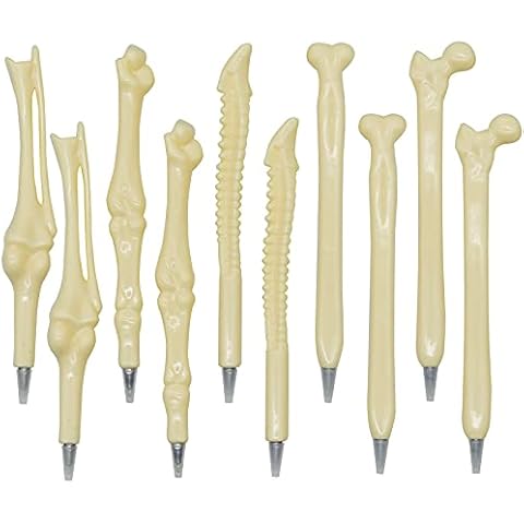 Maydahui 10 PCS Bone Shape Ballpoint Pens Nurse Doctor Pen Black Ink for Halloween School Office Party Cover