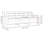 2-TLG. Sofagarnitur, Gästesofa Sofa Set, Günstig gästesofa Sofas, Wohnzimmer Sofa bodensofa, Platzsparende schlafcouch, Geeignet für Living Rooms Bedrooms Study Apartments Hellgrau Stoff – Bild 3