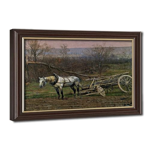 Impression sur toile Édouard Détaille avec cadre suspendu en bois pour art de prestige