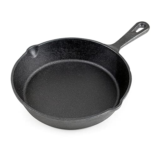 Wiltec Sartén De Hierro Fundido Con Mango Ø20Cm Para Todo Tipo De Cocinas Y Cocina Outdoor, Antiadherente
