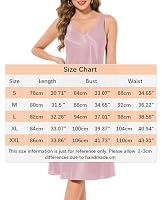 Sopesil Satin Nachthemd Damen Lang V-Ausschnitt Negligee Ärmello Cami Nachtkleid Nachtwäsche Sommer Sleepwear Rosa L – Ansicht 7