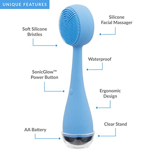 Pmd Clean - Smart Facial Cleansing Device With Silicone Brush & Anti-Aging Massager - Waterproof - Sonicglow Vibration Technology - Clear Pores And Blackheads - Lift, Firm, And Tone Skin #TOP7