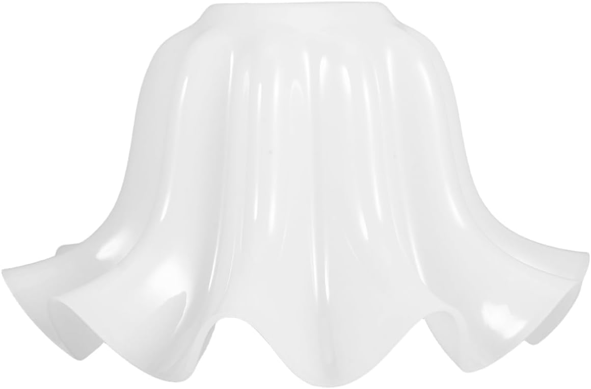 VILLCASE Floral Lamp Shade 7.67X7.67X4.40 Inch Translucent Plastic Light Diffuser for Ceiling Fan Wall Sconce Floor Lamp Easy Installation
