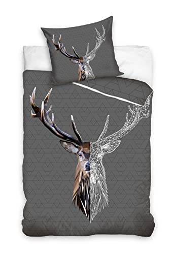 Preisvergleich Produktbild Carbotex Hirsch Bettwäsche 140x200 cm