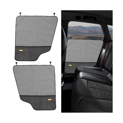 KHGUZ 2-Pack Car Door Protectors for Dogs, Waterproof, Gray
