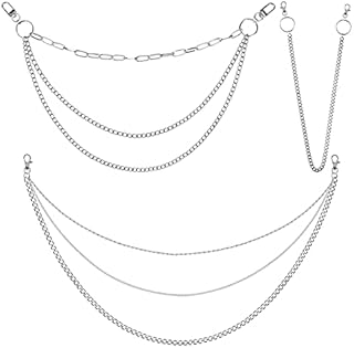 LOOPES 3pcs Trouser Chains Punk Chain Jean Wallet Chain Metal Wallet Chain Accessories for Men Women Pants Jeans Trousers Wallets