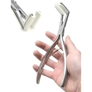 Tape In Hair Extensions Plier Silvery Stainless Steel Flat Surface Sealing Calmp Hair Extensions Tool for Women