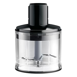 Braun Zerkleinerer Aufsatz MQS 230 BK mit EasyClick Plus System - Zubehör für Braun Stabmixer MultiQuick 7 und 9, BPA-frei, Fassungsvermögen 500 ml, Schwarz