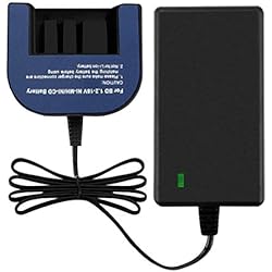 Exmate Cargador para Black & Decker Baterías Ni-CD de Ni-MH, Cargador Multivolt 1.2V-18V, Apto para Baterías Estilo Slide Black & Decker 7.2V 9.6V 12V 14.4V 18V (No para baterías Li-Ion)