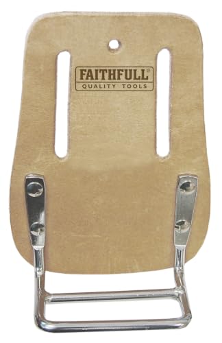 Image of Faithfull End Cutter Plier Holder - Tan, 150mm x 100mm | End Cutter Plier and Pincer Holder with Steel Fitment & Looped Belt Fitting for Carpenters, Roofers & Joiners
