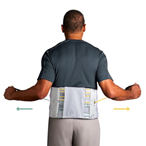 Aspen Quikdraw PRO Back Brace, Patented Pulley System for Targeted Compression, Back Braces for Lower Back Pain Relief for Herniated Disc, Sciatica, Scoliosis for Men & Women, White X-Small