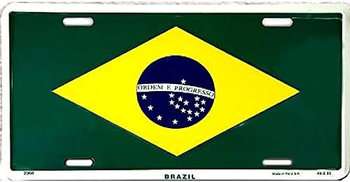 Signs 4 Fun Parody License Plate - Brazil Flag - 12” x 6” Decorative License Plate Wall Decor - Decoration Plate Man Cave + Garage - Made in The USA image 2