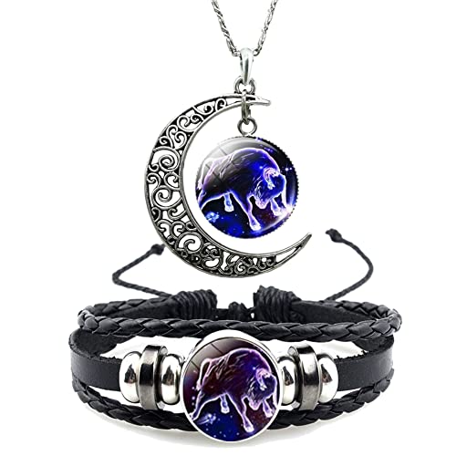 Taurus Gifts Jewelry for Women Zodiac Constellation Necklace Bracelet Moon