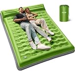 OGERY Camping Mat, 15cm Extra-Thick Reinforced Camping Sleeping Pad with Pillows & Built-in Foot Pump, Ultralight Self Inflating Mattress for Tent Hiking Essentials Gear