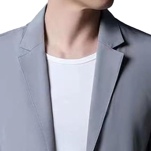 Mens Two Botton Lightweight Suit Jacket Casual Sport Travel Suit Coats Notched Lapel Business Blazer Jackets2