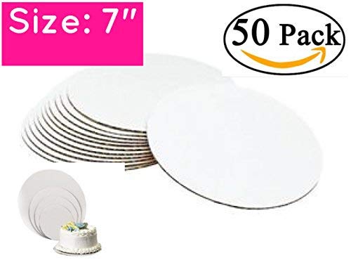 Pizety Pack Of 50 7 Inch Cake Circles Round Cake Boards 7 Inch Cake Cardboard Rounds Pizza And Cake Circle Cake Board Circles Cake Circles 7 Inch Cake Boards 7 Inch Round thumb #4