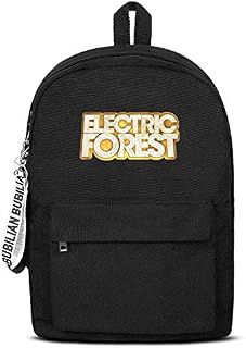 Electric Forest Festival Gold Logo Bag Unisex Durable Canvas Rucksack Travel For Men