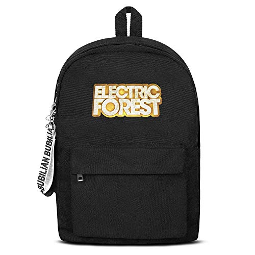 Electric Forest Festival Gold Logo Bag Unisex Durable Canvas Rucksack Travel For Men