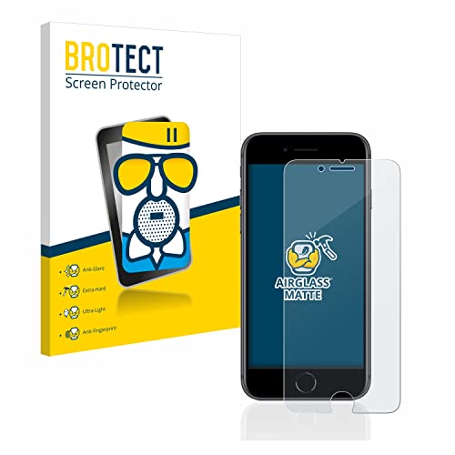 Image of brotect Anti-Glare Glass Screen Protector Matte compatible with Apple iPhone 8 - Anti-Scratch 9H Protection Film