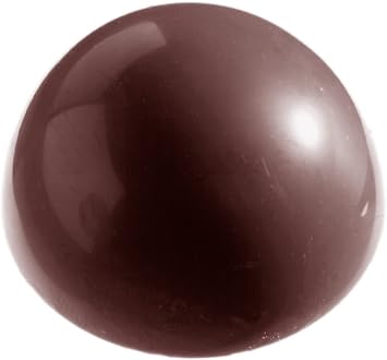 Chocolate World CW2022 Polycarbonate Candy Mold with 40 Hemisphere Cavities, Each 30mm Diameter x 15mm High