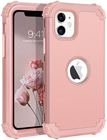 BENTOBEN iPhone 11 Case Shockproof, Phone Case for iPhone 11, Three Layers Heavy Duty Hard PC Soft TPU Cover Bumper Protective Nebula Pattern Cover for iPhone 11 Rose Gold