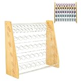 Acrylic Paint Organizer Rack for 60 Bottles, 5 Tiers Bamboo Craft Hobby Paint Holder Storage Paint R
