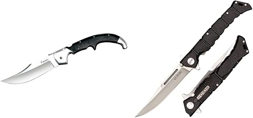 Cold Steel Cuchillo plegable serie Espada con cerradura Tri-Ad y clip de bolsillo