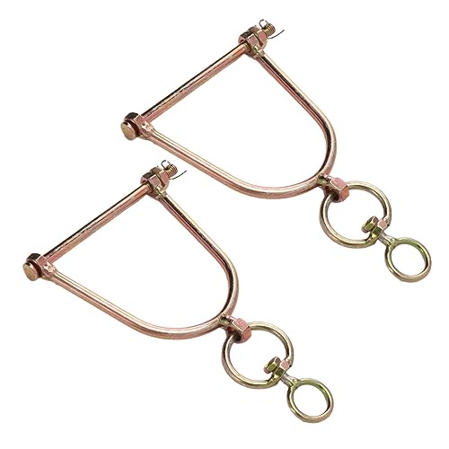 Miokycl 2 Peças Anel de Nariz de Vaca Touro Gado Giratório de Aço Inoxidável Meio Casco Braçadeira d
