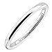 MJ Metals Jewelry 2mm to 10mm White Tungsten Carbide Mirror Polished Classic Wedding Ring