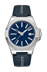 DKNY Men's Dark Blue Dial Dark Blue Leather Strap Watch DK1G047L0025