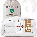 DOWNFOCUS Komfort Bettdecke 155x220 | 100% Weiche Federn & Daunen...