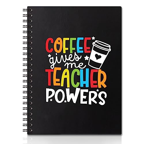 QYUVK Coffee Give Me Teacher Powers n[hJo[ 160y[W XpCm[g 6x8C` ML`p ʔubNW[i܂͓LMtg t eB[`OAVX^g R[q[DƂ