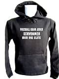 ShirtShop-Saar Fussball kann jeder - Schwimmen nur die Elite; Kapuzen-Pulli schwarz, Gr. S