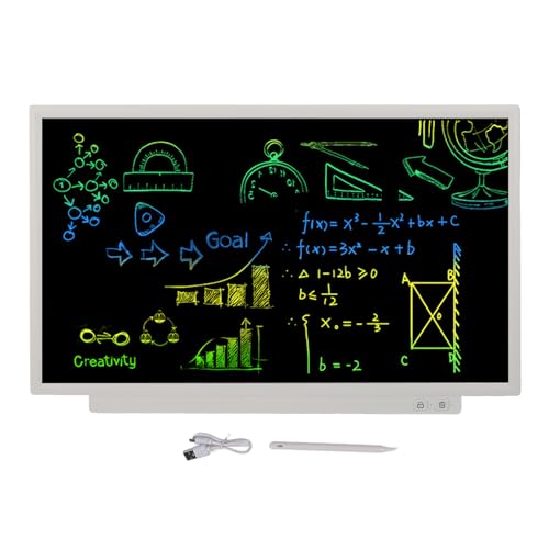 Tablette D'écriture LCD, Tablette de Dessin Colorée de 24 Pouces, Bloc de Dessin électronique Effaçable, Cadeau d'anniversaire de Noël éducatif pour Enfants et Adultes