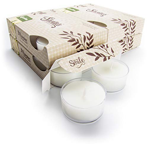 Pure Gardenia Premium Tealight Candles Bulk Pack - Highly Scented With Essential & Natural Oils - 24 White Tea Lights - Beautiful Candlelight - Made In The Usa - Flower & Floral Collection #TOP23