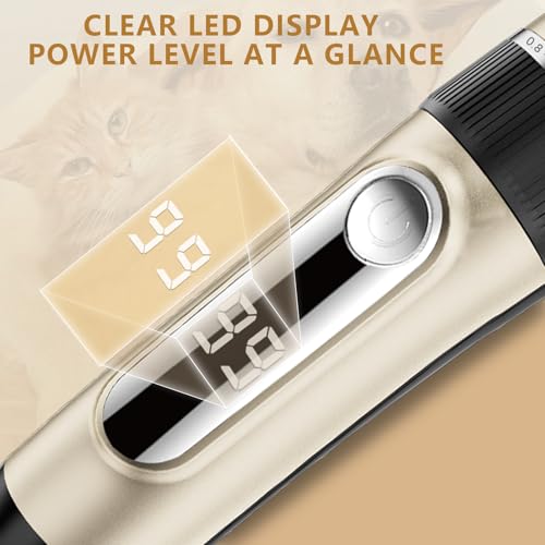 NWOUIIAY IPX7 Professionelle Haustier Haarschneidemaschine Leiser Wiederaufladbarer und Kabelloser Tierhaarschneider für Hunde Katzen Geeignet für alle Felltypen