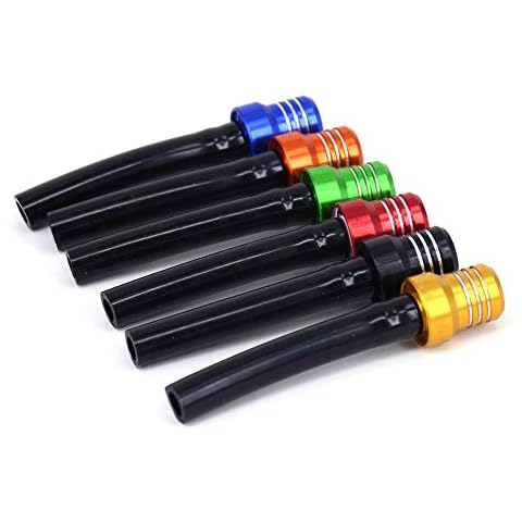 AnXin Breather Hose Gas Fuel Tank Cap Vent Hose Tube CNC Universal for ATV Quad CRF YZF RMZ KLX DRZ Dirt Pit Bike Motorcycle Aluminum Fuel 6 pcs Colorful Cover