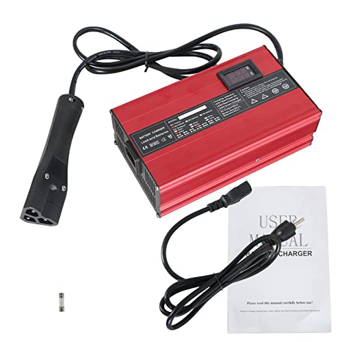 WFLNHB 48 V 10 A Akku-Ladegerät mit dreieckigem 3-poligem Stecker, Ersatz für 48 V Golfwagen Cover