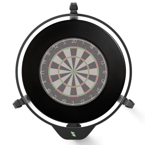 Winsport Scolia Home 2 Set mit Beleuchtung inkl. PU Surround schwarz automatisches Zählsystem für Dartscheibe Autoscoring für Dartboard mit Onlinefunktion Digital Dart Scorer Spielstandanzeige