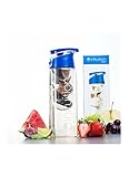 botellas de agua para poner frutas Tapa a prueba de fugas – Nuestras botellas están hechas de la mejor calidad, el plástico Tritan a prueba de roturas hace que sean superduraderas y resistentes.