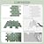 10-Sheet Thick Peel and Stick Kitchen Backsplash Tiles, 3D Subway Waterproof Self-Adhesive Wall Tile Stick on Backsplash for Kitchen and Bathroom(Green,12"×12")