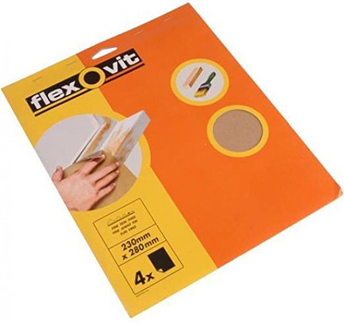 Flexovit - Feuille papier abrasif grain épais Taille 60 blister Cover
