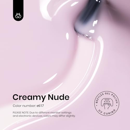 Image of Beetles Nude Gel Nail Polish - 15ml Nude Purple Jelly Gel Polish Neutral Nail Polish Nail Concealer Sheer Translucent Effect Soak Off UV French Nail Art Manicure Salon DIY Gifts for Women